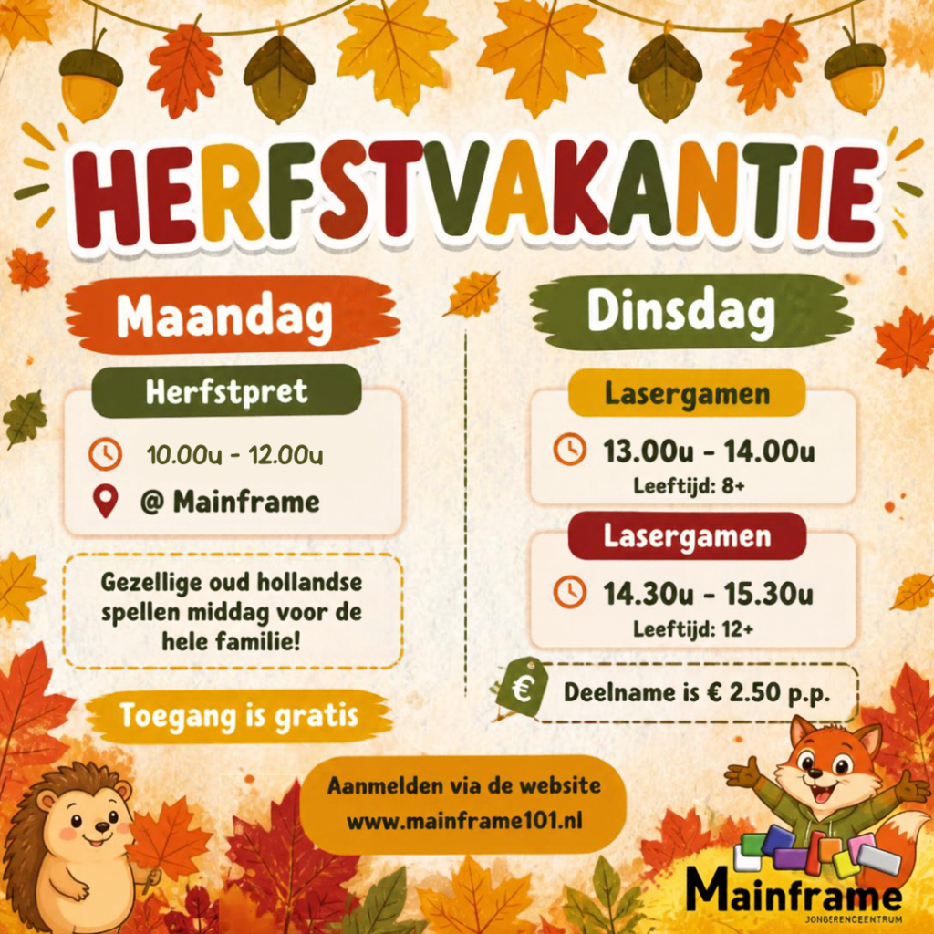 Herfstvakantie activiteiten